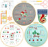 Ponpon 3 Sets Embroidery Kit for Beginners, Embroidery Kit for Adults with Follow Instruction, Cross Stitch Kits with Wooden Embroidery Hoops (Stl...