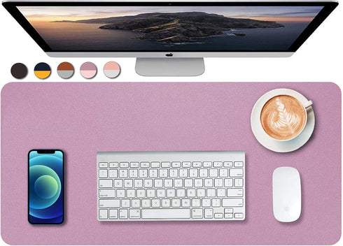 Dual Sided PU Leather Desk Pad, Mouse Pad, Office Desk Mat, Non-Slip Laptop Desk Pad, Waterproof Desk Writing Pad for Office and Home (23.6" x 11....