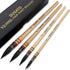 Professional Watercolor Paint Brushes, Round Squirrel Hair Paint Brush Set for Art Painting, Gouache, Fine Detailing, Acrylic, Gouache, Oil (4 Bru...