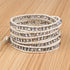 KELITCH New Gray Crystal Beaded 5 Wrap Bracelet On Leather Friendship Bracelets Jewelry for Womens...
