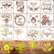 Tenare 12 Pieces Bee Honeycomb Stencil Template Reusable Honeycomb Honey DIY Bee Sweet Template Welcome to Our Stencils for DIY Craft on Wood Wall...