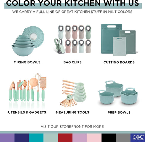 COOK WITH COLOR Silicone Cooking Utensils, 3 Pc Kitchen Utensil Set, Easy to Clean Silicone Kitchen Utensils, Cooking Utensils for Nonstick Cookwa...