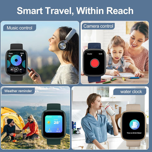 Smart Watch Bulit in Alexa 1.83" Smartwatch for Men Women IP68 Waterproof, 100+ Sport Modes Fitness Activity Tracker, Support swimming Heart Rate ...