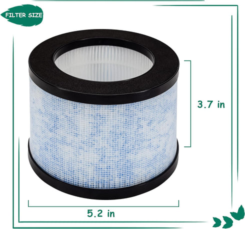 DH-JH01 True HEPA Replacement Filter, Compatible with AROEVE and Kloudi Air Purifier DH-JH01, Intelabe EPI080/EP1080, and Elechomes EPI081/EP1081 ...