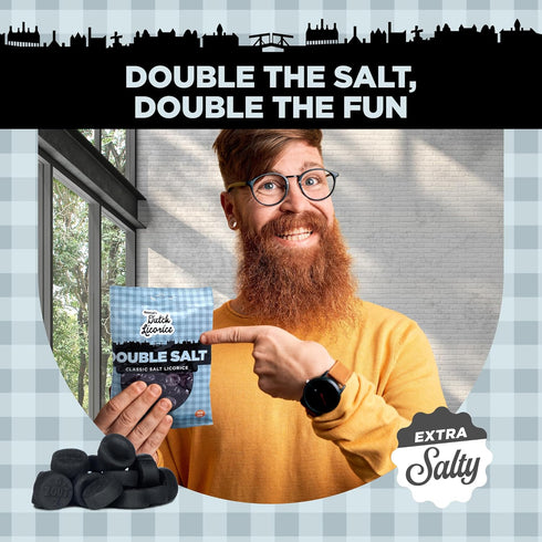 Gustaf's Dutch Licorice Double Salt Coins - 5.2oz Bag - Salted Black Licorice Coins - Dutch Candy from Netherlands - Salty Black Liquorice Treats...