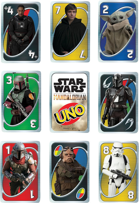 UNO Star Wars The Mandalorian, Themed Deck & Special Rule, Gift for Kid, Adult & Family Game Nights, Ages 7 Years Old & Up, HJR23...