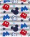 Disney Mickey Mouse Plush Grey, Red, Blue Baby Blanket...