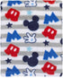 Disney Mickey Mouse Plush Grey, Red, Blue Baby Blanket...