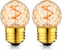 E26 Low Watt LED Amber Light Bulbs 10Watt, 1W Mini Globe Edison Small Light Bulbs,2200K Warm White Decorative Nightlight Bulbs for Indoor or Outdo...