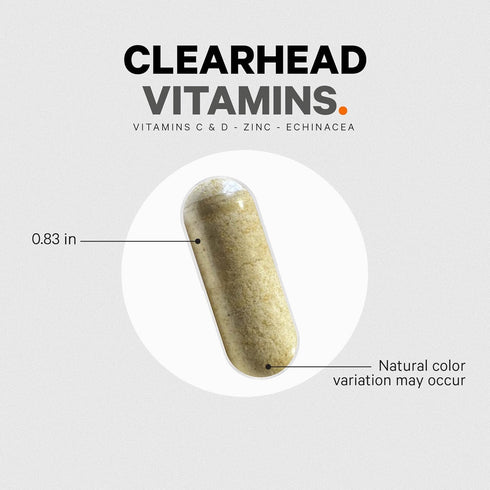 Codeage Clearhead Echinacea+ Supplement - Echinacea, Schisandra, Feverfew, Coptis, American Ginseng, Astragalus, Garlic, Probiotics, Vitamins C & ...