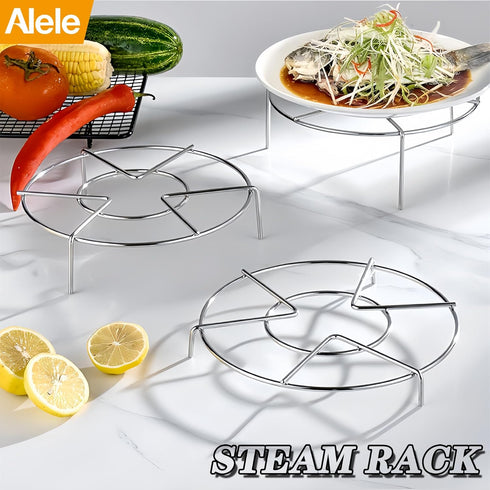 Steam Rack Trivet Stainless Steel Steaming Rack Electric Pressure Cooker steam Rack Stand Diameter 6" 3Pack...