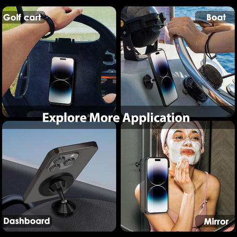 Orzero Upgraded Gym, Car Magnetic Phone Mount Holder Compatible for Mag-safe, Dual Strong Magnets, Easily and Firmly Attaches to Metal Surface for...