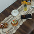 kilofly Handmade Crochet Lace Rectangular Table Runner 11 x 43 Inch, Beige...