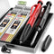 Nicpro 2 Pack Carpenter Pencil Set with Sharpener & Finger Grip, Mechanical Woodworking Pencils with 26 Refills (Red, Black, Yellow), Deep Hole Ma...