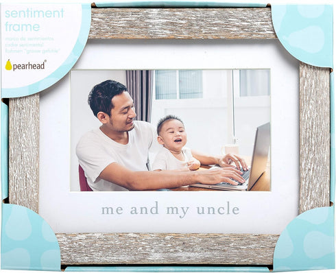 Pearhead Me and My Uncle Rustic Photo Frame, Niece or Nephew Family Picture Frame...