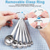 Upgrade Stainless Steel Measuring Spoons Set, Small Tablespoon, Teaspoons, Set 6 with Bonus Leveler, Etched Markings and Removable Clasp for Dry a...