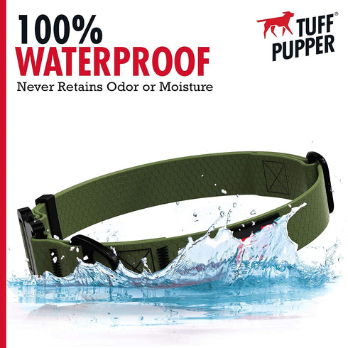 Tuff Pupper Waterproof Action Collar for Dogs | Heavy Duty Water Proof Dog Collar | Tear Proof & Odor Free | Rust-Proof Metal Hardware | Tactical ...