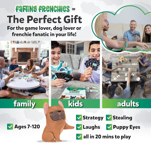 Farting Frenchies - Fast-Paced Strategic Card Game for Kids & Adults - Simple Setup, 20 Min Playtime, 2-4 Players, Ages 7+...