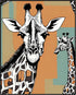 Posterizer 1 pcs-maximalist cute giraffe with retro background 2-Art for Animal Lovers-GIft for Men Women Teens-Decor for Home & Office- unframed ...