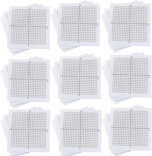 Graph Paper Sticky Notes - 12 Pads 300 Sheets Mini Graph Sticky Notes 3x3 in,Lined Sticky Notes Super Adhesive Math Chart Paper X Y axis 20×20 Gri...