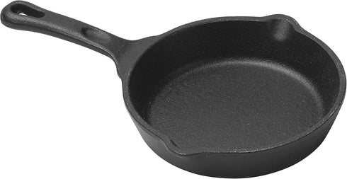 Winco Commercial-Grade Cast Iron Skillet with Handle, 5"...
