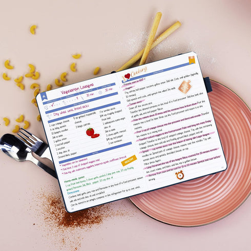 Clever Fox Recipe Book - Make Your Own Family Cookbook & Blank Recipe Notebook Organizer, Empty Cooking Journal to Write in Recipes, A5, Stores 60...
