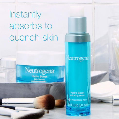 Neutrogena Hydro Boost Hydrating Hyaluronic Acid Serum, Oil-Free and Non-Comedogenic Face Serum Formula for Glowing Complexion, Oil-Free & Non-Com...