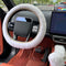 Soft Fluffy Car Steering Wheel Cover, Fuzzy Fur Winter Protector Car for Women,Warm,Anti Slip,1 Set of 3 Pieces,White...