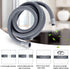 Universal Washing Machine Drain Hose Flexible Dishwasher Drain Hose Extension Kits Corrugated Washer Discharge Hose with 1 Extension Adapter and 2 Hose Clamps, U-Bend Hose Holder (6 ft)