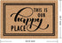 Funny Mats Entry This Is Our Happy Place Indoor Floor Welcome Mat for Entrance Way Rubber Back for Front Door Indoor Outdoor Cute Rugs 23.6"(L) x ...