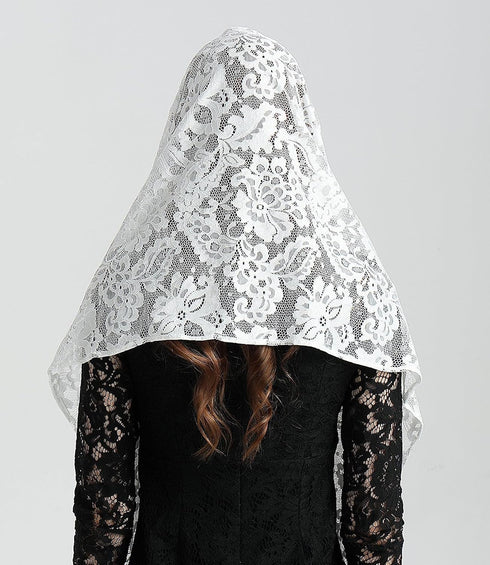 Leimandy Rectangular Long Chapel Veil for Women - Mantilla Catholic Church and Orthodox Veil V25...