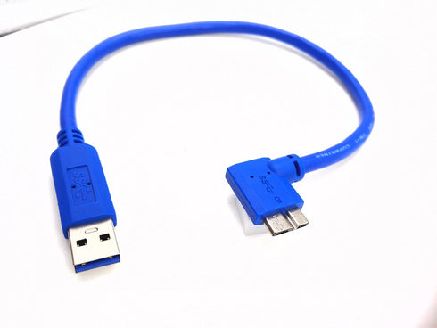 zdyCGTime (12in/30cm USB 3.0 A Male Plug to Micro B Male 10pin 90 Degree Right Angle Short Cable...