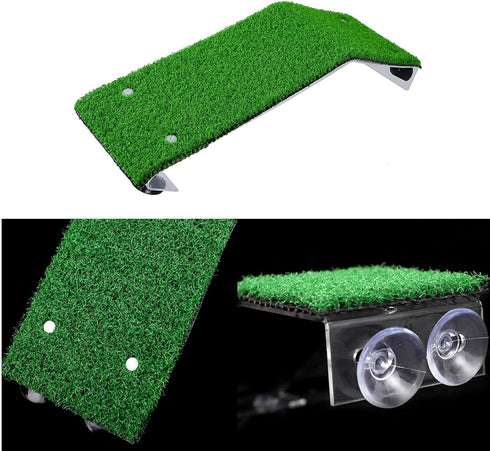 Lawn Turtle Basking Platform, Tortoise Ramp Reptile Ladder Resting Terrace Fish Tank Aquarium Turtle Dock Floating Décor for Small Reptile Frog Te...
