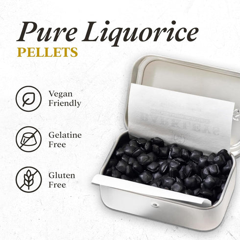 Barkleys Black Licorice Candy, Licorice Pellets - Gluten Free Licorice, Vegan- Black Licorice Intense (1 Can x 16 gr.)...