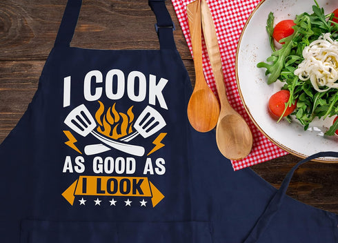 Cooking Gifts for Men, Funny Aprons for Women with Pockets for Kitchen Baking Grill BBQ, Grilling Gifts for Men Chef Dad Mom Husband Wife Father’s...