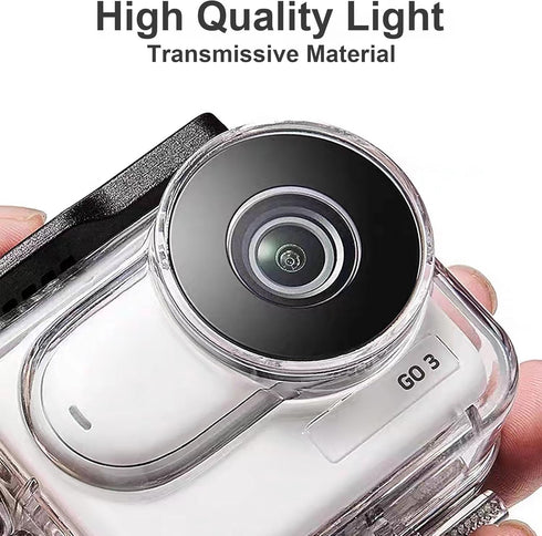 FitStill 60M /196FT Waterproof Case for insta360 Go 3,Protective Underwater Dive Housing Shell with Bracket Accessories for insta360 Go3 Action Ca...