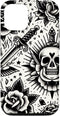 iPhone 15 Skull and Rose Old School Tattoo Style, American Traditional Case...