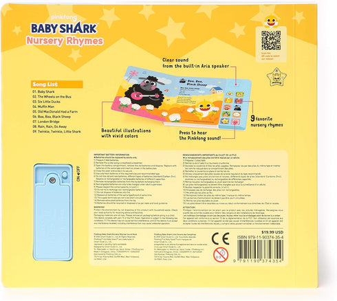 Baby Shark Nursery Rhymes 10 Button Sound Book| Learning & Education Toys | Interactive Baby Books for Toddlers 1-3 | Gifts for Boys & Girls...