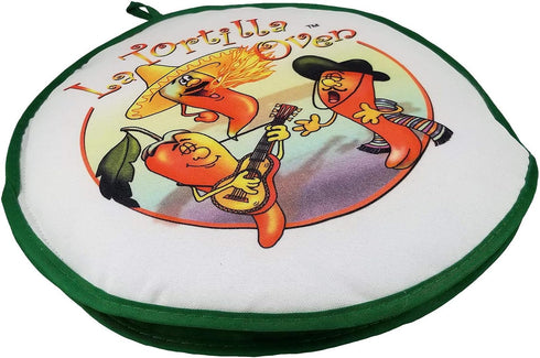 La Tortilla Oven 10" Singing Peppers Tortilla Warmer proven to Keep Tortillas FRESH AND WARM FOR OVER 1 HOUR!...