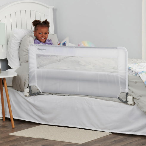 Regalo Swing Down Bed Rail Guard, with Reinforced Anchor Safety System...