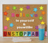 54 Pcs Believe in Yourself Bulletin Board Decorations Stylish Star Inspirational Quotes Bulletin Cutouts Wall Decals with Glue Point Dots for Scho...