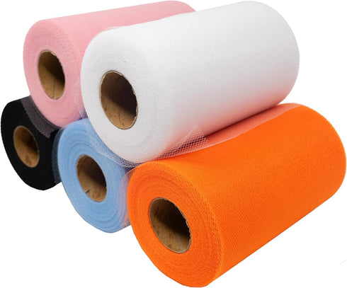 Singer Black Tulle Fabric Rolls 6 Inch by 100 Yards (300 ft)...