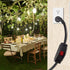 Short Outdoor Extension Cord with On/Off Switch - 1.5FT Waterproof 3 Prong Extension Cord with Inline Switch, 1875W Heavy Duty Black SJTW 14AWG Gr...