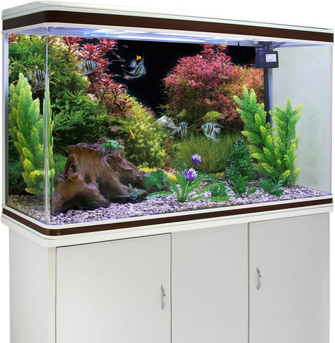 AWERT 36x18 inches Seagrass Aquarium Background Pink Aquatic Plant River Bed & Lake Fish Tank Background Vinyl Background...