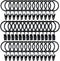 40 Pack Black Matte Metal Curtain Rings with Clips (1.25"?Black)...
