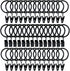 40 Pack Black Matte Metal Curtain Rings with Clips (1.25"?Black)...