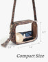 Clear Bag Stadium Approved, PVC Clear Crossbody Purse Small Clear Crossbody Bag with Adjustable Shoulder Strap...
