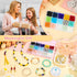 8mm Glass Beads for Jewelry Making, 15 Colors Crystal Round Gemstone Stone Beads, 375 Pcs DIY Craft Bead Bracelet Making Kit with 12 Styles Access...
