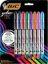 BIC Gel-ocity Smooth Stic Gel Pen, Medium Point (0.7mm), Assorted Colors, 8-Count, Vibrant and Smooth Gel Ink Pens...