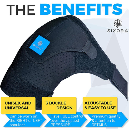 Shoulder Brace for Men and Women – Adjustable Shoulder Strap Compression Sleeves for Arms Women and Men – Comfortable Breathable Neoprene – Should...